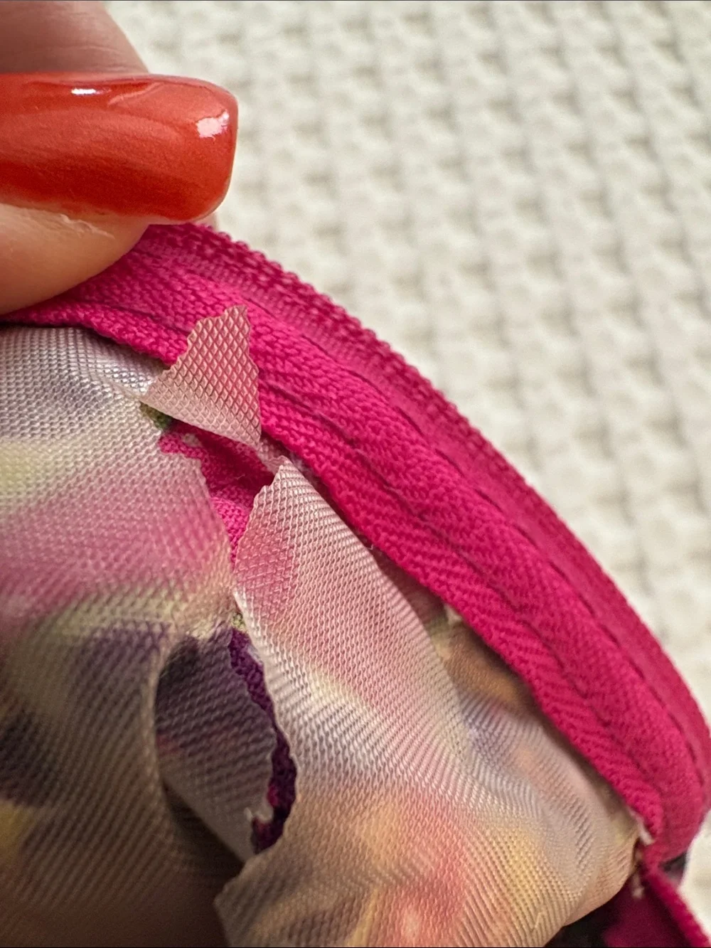 Vera Bradley Very Berry Pink Paisley Quilted Makeup Pouch with Accents